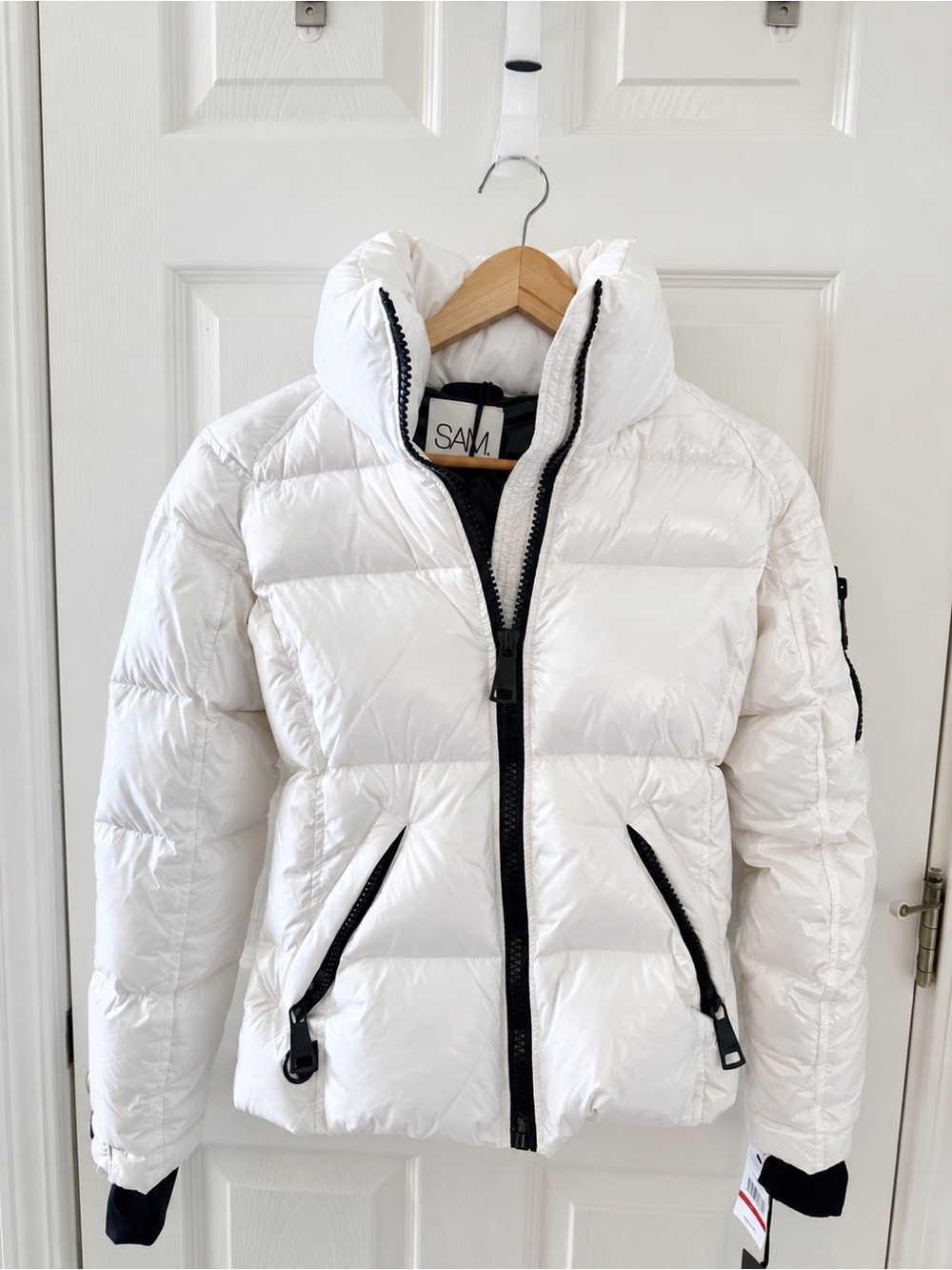 NWT SAM. Freestyle Puffer Jacket Snow White XS $395